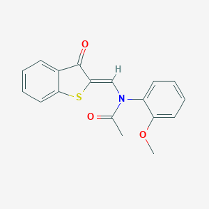 N-(2-methoxyphenyl)-N-[(Z)-(3-oxo-1-benzothiophen-2-ylidene)methyl]acetamide