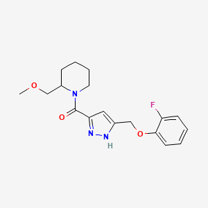 [5-[(2-fluorophenoxy)methyl]-1H-pyrazol-3-yl]-[2-(methoxymethyl)piperidin-1-yl]methanone