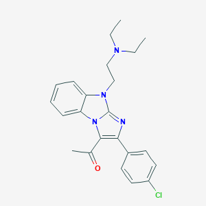molecular formula C23H25ClN4O B378141 1-{2-(4-chlorophenyl)-9-[2-(diethylamino)ethyl]-9H-imidazo[1,2-a]benzimidazol-3-yl}ethanone 