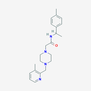 N-[1-(4-methylphenyl)ethyl]-2-{4-[(3-methylpyridin-2-yl)methyl]piperazin-1-yl}acetamide