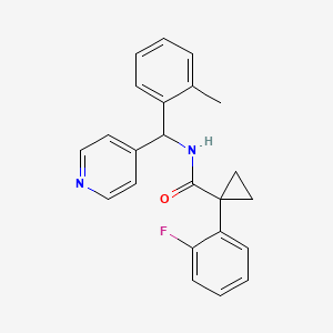 1-(2-fluorophenyl)-N-[(2-methylphenyl)(pyridin-4-yl)methyl]cyclopropanecarboxamide