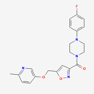 1-(4-fluorophenyl)-4-[(5-{[(6-methyl-3-pyridinyl)oxy]methyl}-3-isoxazolyl)carbonyl]piperazine