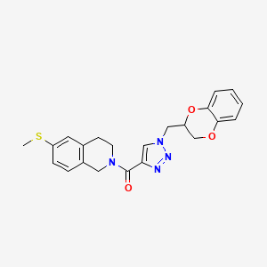 2-{[1-(2,3-dihydro-1,4-benzodioxin-2-ylmethyl)-1H-1,2,3-triazol-4-yl]carbonyl}-6-(methylthio)-1,2,3,4-tetrahydroisoquinoline