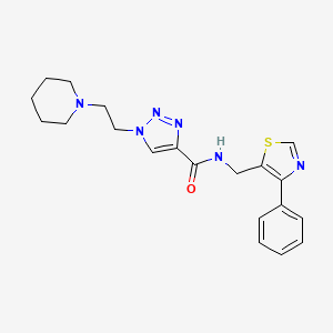 N-[(4-phenyl-1,3-thiazol-5-yl)methyl]-1-[2-(1-piperidinyl)ethyl]-1H-1,2,3-triazole-4-carboxamide