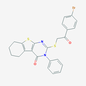 2-[2-(4-Bromophenyl)-2-oxoethyl]sulfanyl-3-phenyl-5,6,7,8-tetrahydro-[1]benzothiolo[2,3-d]pyrimidin-4-one