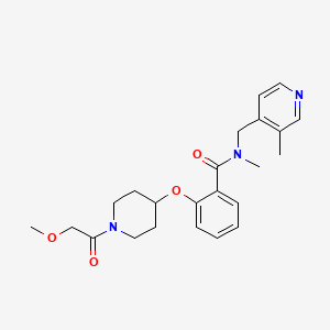 2-{[1-(methoxyacetyl)-4-piperidinyl]oxy}-N-methyl-N-[(3-methyl-4-pyridinyl)methyl]benzamide