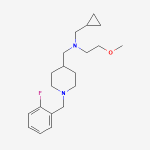 molecular formula C20H31FN2O B3781553 N-(cyclopropylmethyl)-N-[[1-[(2-fluorophenyl)methyl]piperidin-4-yl]methyl]-2-methoxyethanamine 