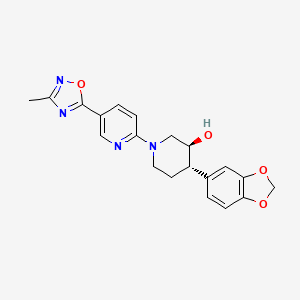 molecular formula C20H20N4O4 B3781578 (3S*,4S*)-4-(1,3-benzodioxol-5-yl)-1-[5-(3-methyl-1,2,4-oxadiazol-5-yl)pyridin-2-yl]piperidin-3-ol 