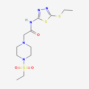 2-[4-(ethylsulfonyl)piperazin-1-yl]-N-[5-(ethylthio)-1,3,4-thiadiazol-2-yl]acetamide