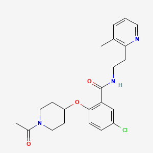 2-[(1-acetyl-4-piperidinyl)oxy]-5-chloro-N-[2-(3-methyl-2-pyridinyl)ethyl]benzamide