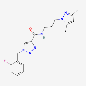 N-[3-(3,5-dimethyl-1H-pyrazol-1-yl)propyl]-1-(2-fluorobenzyl)-1H-1,2,3-triazole-4-carboxamide