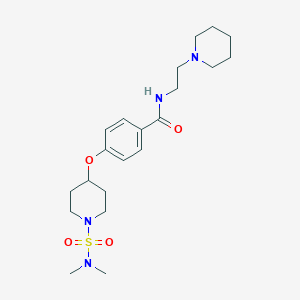 4-({1-[(dimethylamino)sulfonyl]-4-piperidinyl}oxy)-N-[2-(1-piperidinyl)ethyl]benzamide