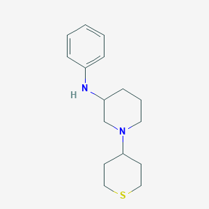 molecular formula C16H24N2S B3781696 N-phenyl-1-(tetrahydro-2H-thiopyran-4-yl)-3-piperidinamine 