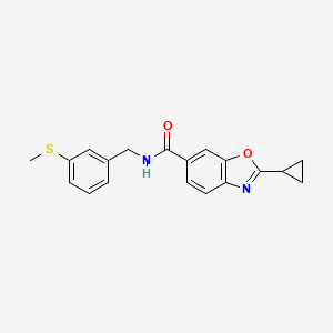 molecular formula C19H18N2O2S B3781712 2-cyclopropyl-N-[3-(methylthio)benzyl]-1,3-benzoxazole-6-carboxamide 