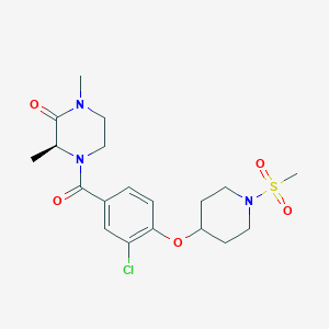 (3S)-4-(3-chloro-4-{[1-(methylsulfonyl)-4-piperidinyl]oxy}benzoyl)-1,3-dimethyl-2-piperazinone