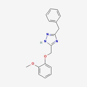 molecular formula C17H17N3O2 B3781752 3-benzyl-5-[(2-methoxyphenoxy)methyl]-1H-1,2,4-triazole 