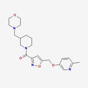 molecular formula C21H28N4O4 B3781781 4-({1-[(5-{[(6-methyl-3-pyridinyl)oxy]methyl}-3-isoxazolyl)carbonyl]-3-piperidinyl}methyl)morpholine 