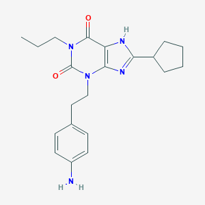 B037818 3-[2-(4-aminophenyl)ethyl]-8-cyclopentyl-1-propyl-7H-purine-2,6-dione CAS No. 116370-30-0