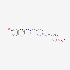 molecular formula C27H36N2O3 B3781810 N-[(6-methoxy-2H-chromen-3-yl)methyl]-1-[1-[2-(4-methoxyphenyl)ethyl]piperidin-4-yl]-N-methylmethanamine 