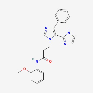 N-(2-methoxyphenyl)-3-(1-methyl-5'-phenyl-1H,3'H-2,4'-biimidazol-3'-yl)propanamide