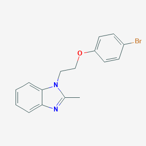 molecular formula C16H15BrN2O B378183 1-[2-(4-Bromophenoxy)ethyl]-2-methylbenzimidazole CAS No. 312631-70-2