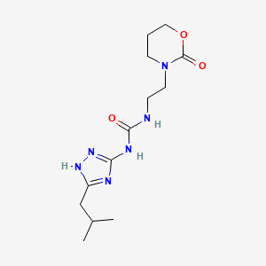 molecular formula C13H22N6O3 B3781830 N-(5-isobutyl-4H-1,2,4-triazol-3-yl)-N'-[2-(2-oxo-1,3-oxazinan-3-yl)ethyl]urea 