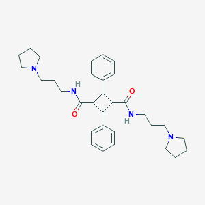 molecular formula C32H44N4O2 B378184 2,4-diphenyl-N,N'-bis[3-(pyrrolidin-1-yl)propyl]cyclobutane-1,3-dicarboxamide 