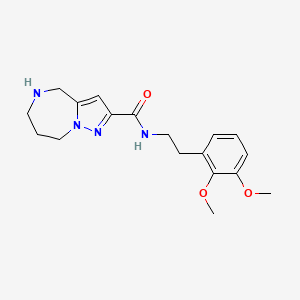 molecular formula C18H24N4O3 B3781840 N-[2-(2,3-dimethoxyphenyl)ethyl]-5,6,7,8-tetrahydro-4H-pyrazolo[1,5-a][1,4]diazepine-2-carboxamide 