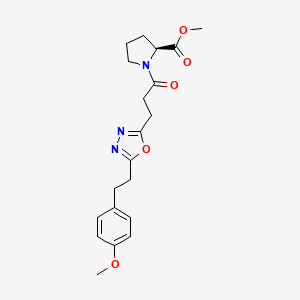 methyl 1-(3-{5-[2-(4-methoxyphenyl)ethyl]-1,3,4-oxadiazol-2-yl}propanoyl)-L-prolinate