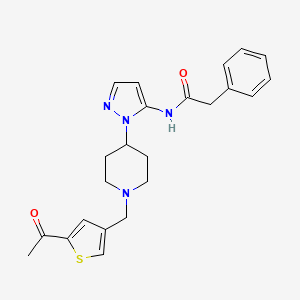 N-(1-{1-[(5-acetyl-3-thienyl)methyl]-4-piperidinyl}-1H-pyrazol-5-yl)-2-phenylacetamide