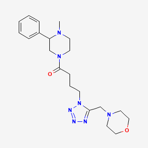 4-({1-[4-(4-methyl-3-phenyl-1-piperazinyl)-4-oxobutyl]-1H-tetrazol-5-yl}methyl)morpholine