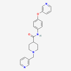 molecular formula C23H24N4O2 B3781888 1-(3-pyridinylmethyl)-N-[4-(3-pyridinyloxy)phenyl]-4-piperidinecarboxamide 