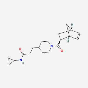 3-[1-[(1R,2R,4R)-bicyclo[2.2.1]hept-5-ene-2-carbonyl]piperidin-4-yl]-N-cyclopropylpropanamide