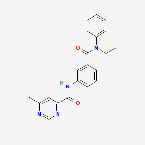 molecular formula C22H22N4O2 B3781906 N-(3-{[ethyl(phenyl)amino]carbonyl}phenyl)-2,6-dimethylpyrimidine-4-carboxamide 