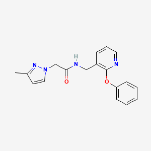 2-(3-methyl-1H-pyrazol-1-yl)-N-[(2-phenoxy-3-pyridinyl)methyl]acetamide