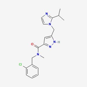 N-(2-chlorobenzyl)-5-[(2-isopropyl-1H-imidazol-1-yl)methyl]-N-methyl-1H-pyrazole-3-carboxamide