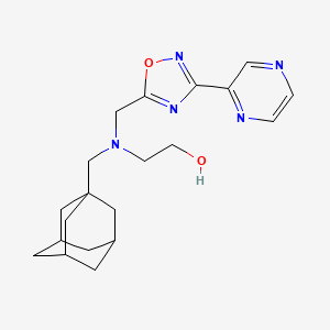 2-((1-adamantylmethyl){[3-(2-pyrazinyl)-1,2,4-oxadiazol-5-yl]methyl}amino)ethanol