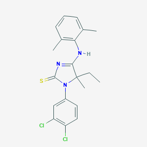 molecular formula C20H21Cl2N3S B378193 1-(3,4-Dichlorophenyl)-4-[(2,6-dimethylphenyl)imino]-5-ethyl-5-methyl-2-imidazolidinethione 