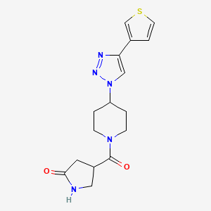 molecular formula C16H19N5O2S B3781935 4-[4-(4-Thiophen-3-yltriazol-1-yl)piperidine-1-carbonyl]pyrrolidin-2-one 