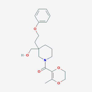 [1-[(3-methyl-5,6-dihydro-1,4-dioxin-2-yl)carbonyl]-3-(2-phenoxyethyl)-3-piperidinyl]methanol