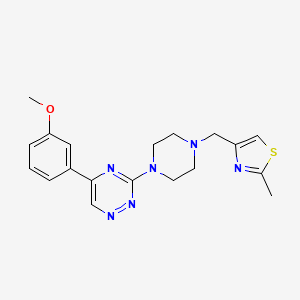 5-(3-methoxyphenyl)-3-{4-[(2-methyl-1,3-thiazol-4-yl)methyl]-1-piperazinyl}-1,2,4-triazine