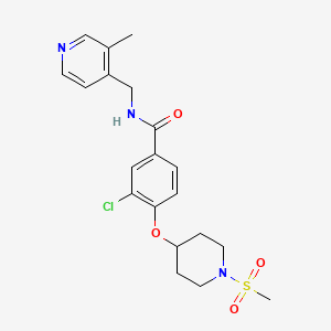 3-chloro-N-[(3-methyl-4-pyridinyl)methyl]-4-{[1-(methylsulfonyl)-4-piperidinyl]oxy}benzamide