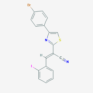 2-[4-(4-Bromophenyl)-1,3-thiazol-2-yl]-3-(2-iodophenyl)acrylonitrile