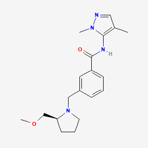 molecular formula C19H26N4O2 B3781999 N-(1,4-dimethyl-1H-pyrazol-5-yl)-3-{[(2S)-2-(methoxymethyl)pyrrolidin-1-yl]methyl}benzamide 