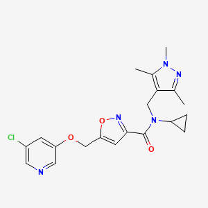 5-{[(5-chloro-3-pyridinyl)oxy]methyl}-N-cyclopropyl-N-[(1,3,5-trimethyl-1H-pyrazol-4-yl)methyl]-3-isoxazolecarboxamide