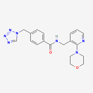 N-[(2-morpholin-4-ylpyridin-3-yl)methyl]-4-(1H-tetrazol-1-ylmethyl)benzamide