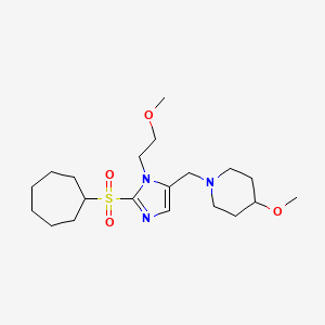 1-{[2-(cycloheptylsulfonyl)-1-(2-methoxyethyl)-1H-imidazol-5-yl]methyl}-4-methoxypiperidine