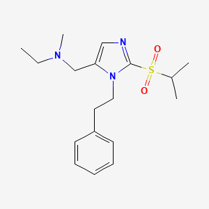 N-{[2-(isopropylsulfonyl)-1-(2-phenylethyl)-1H-imidazol-5-yl]methyl}-N-methylethanamine