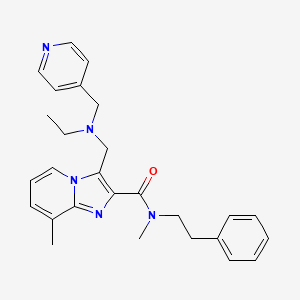 molecular formula C27H31N5O B3782070 3-{[ethyl(4-pyridinylmethyl)amino]methyl}-N,8-dimethyl-N-(2-phenylethyl)imidazo[1,2-a]pyridine-2-carboxamide 