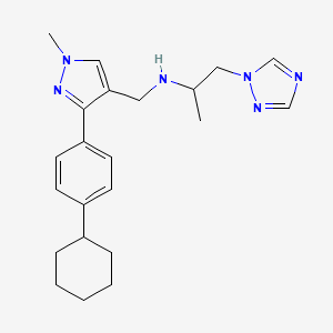 N-{[3-(4-cyclohexylphenyl)-1-methyl-1H-pyrazol-4-yl]methyl}-1-(1H-1,2,4-triazol-1-yl)-2-propanamine